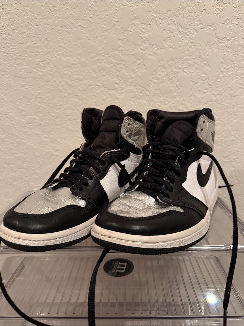 Nike Black, White and Silver High-Top Sneakers